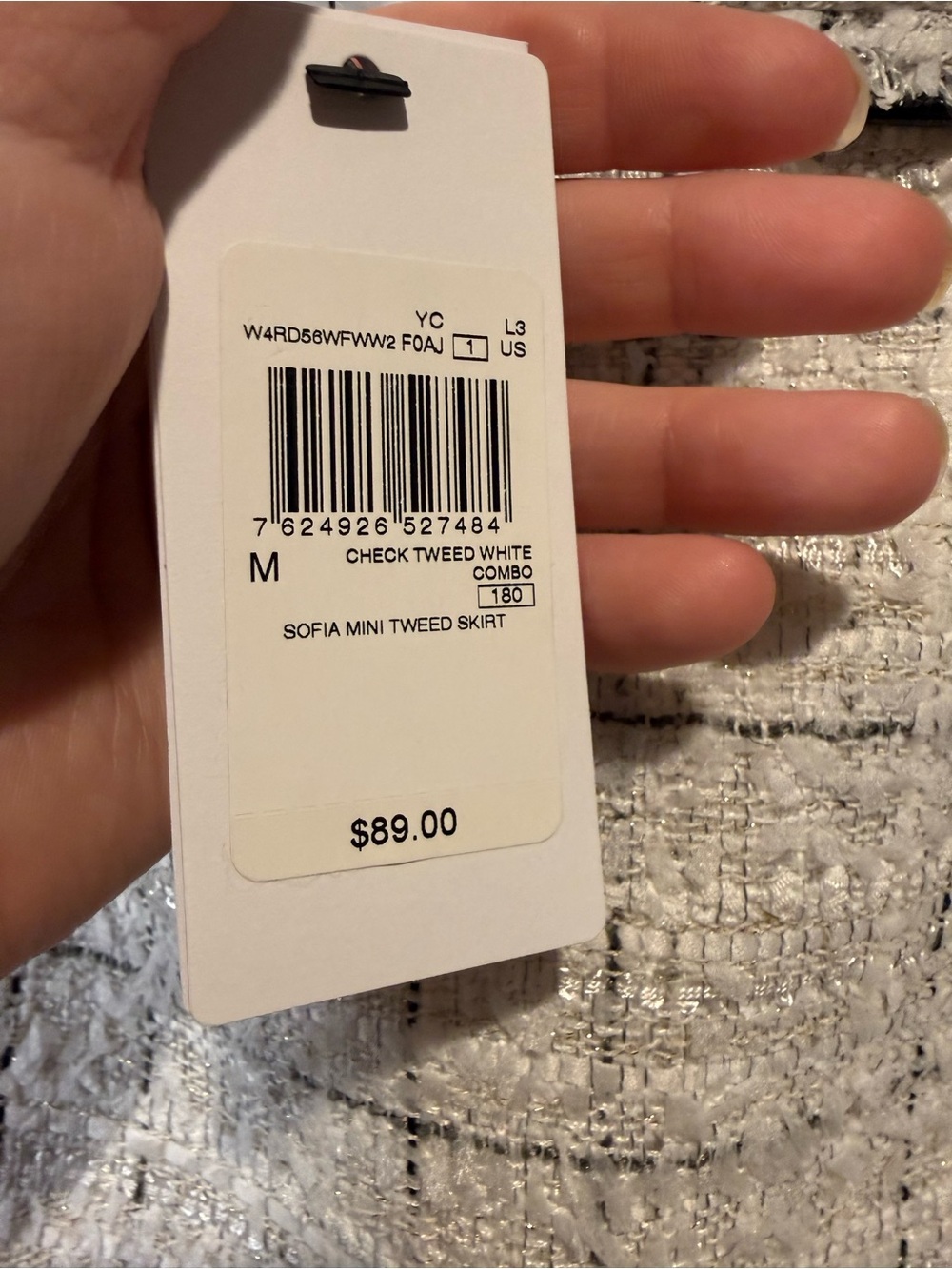 NWT Guess Sofia Mini tweed skirt size medium - Picture 5 of 10